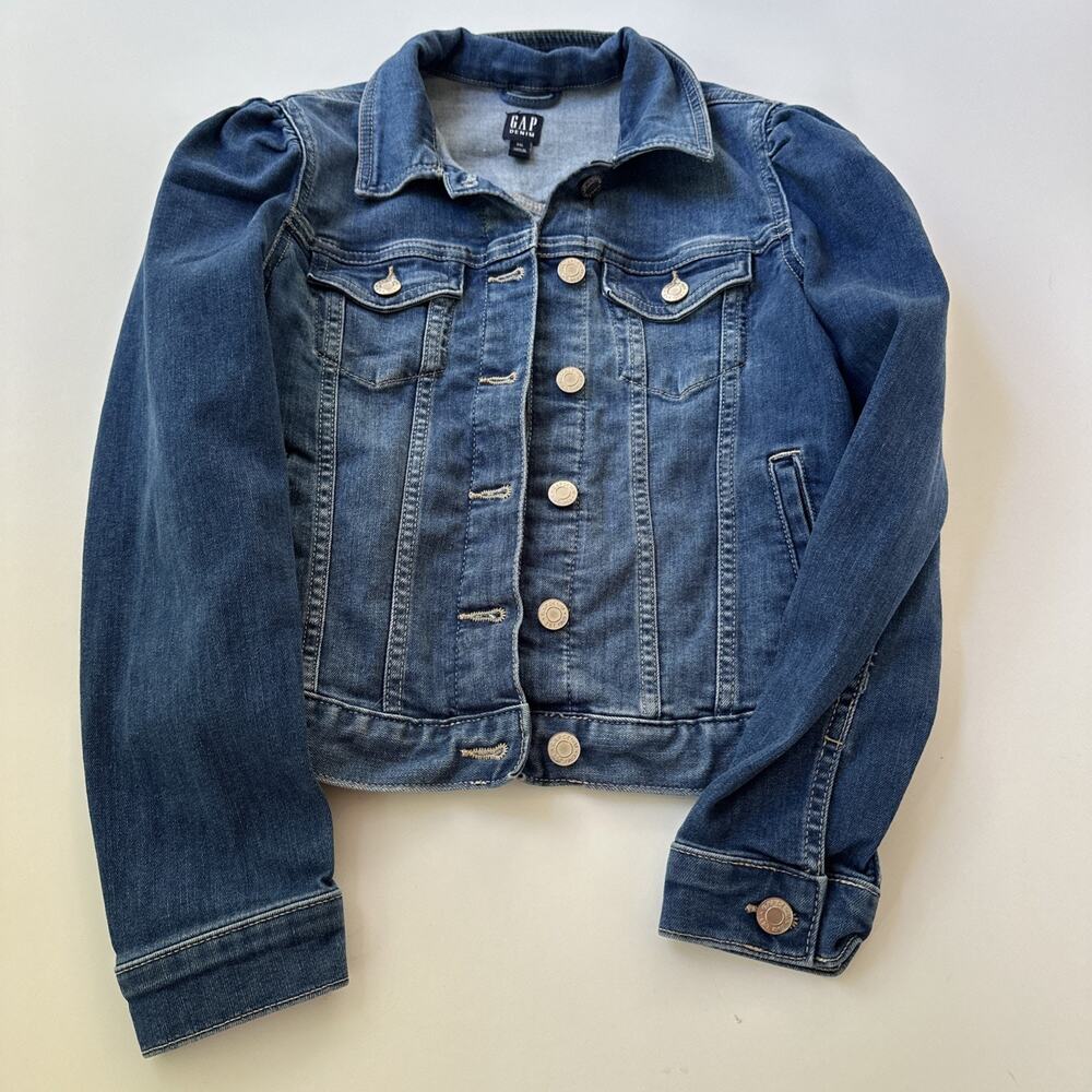 EUC GIRL'S GAP TRUCKER DENIM JACKET SIZE XXL 14-16 Jean Jacket stretch